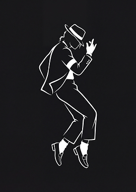 Michael Jackson Moonwalk Silhouette