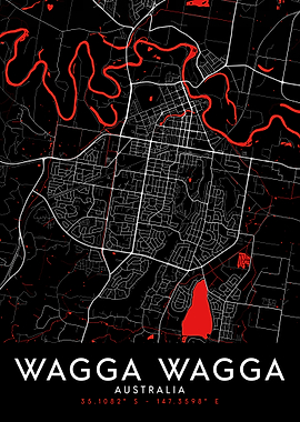 Wagga Wagga Dark Map