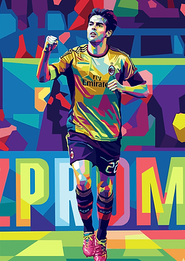 Kaka Pop Art Soccer Player