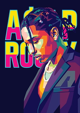 A$AP Rocky Pop Art Portrait
