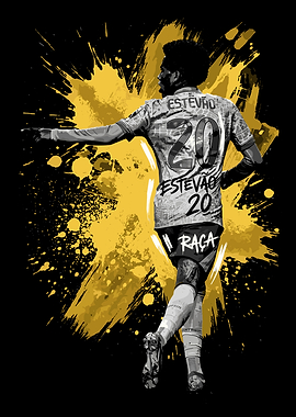 Estevão 20 Soccer Player Art