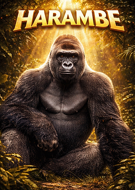 Harambe Gorilla in Jungle
