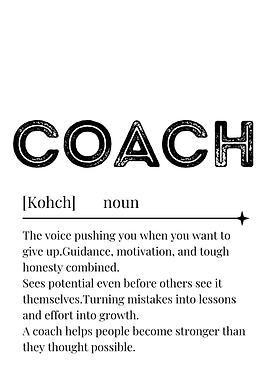 Coach Definition Poster