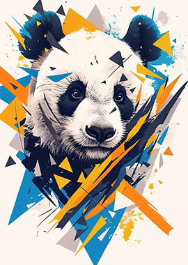 Abstract Panda Art