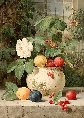 Still Life with Fruits and Flowers