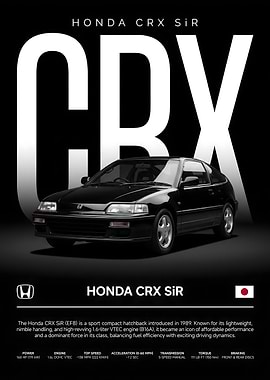 Honda CRX SiR Poster