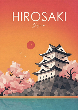 Hirosaki Castle and Cherry Blossoms