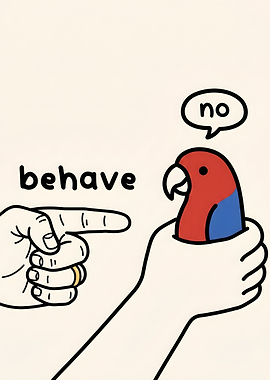 Parrot Says No to Behaving