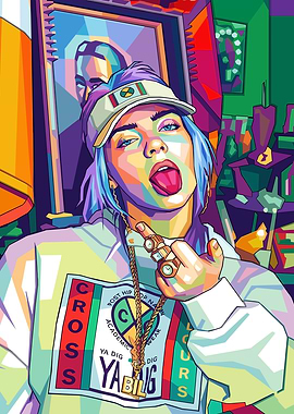 Billie Eilish Pop Art Portrait