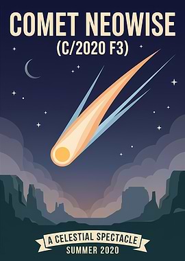 Comet Neowise Celestial Spectacle Poster