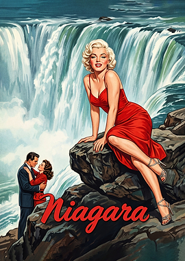 Marilyn Monroe Niagara Falls Vintage Poster