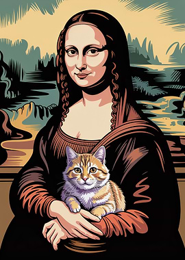 Mona Lisa Holding a Cat