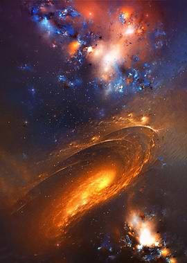 Cosmic Galaxy Nebula Swirl