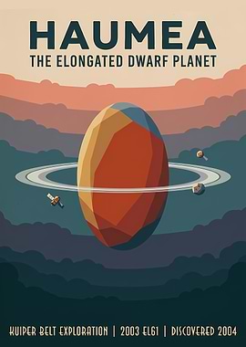 Haumea Dwarf Planet Poster