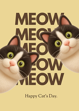 Cute Cats Saying Meow