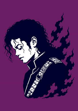 Michael Jackson in Stylized Portrait