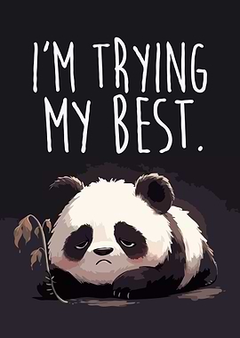 Sad Panda Trying Its Best