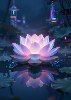 Futuristic Lotus Pond
