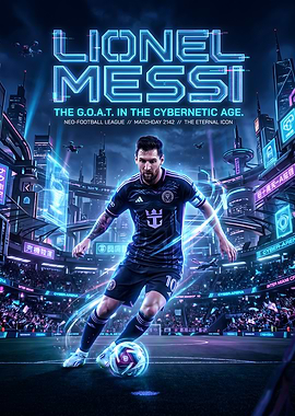 Lionel Messi in Cyberpunk Future