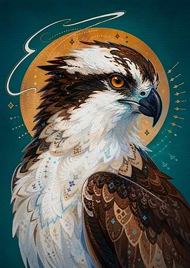 Osprey with Golden Halo