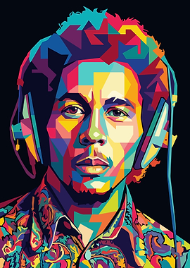 Bob Marley Pop Art Portrait