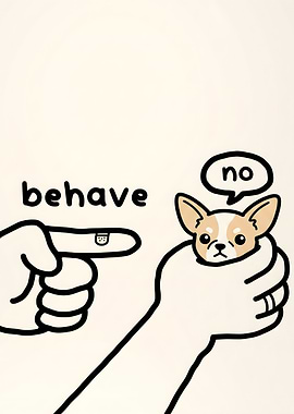 Chihuahua saying no to behave