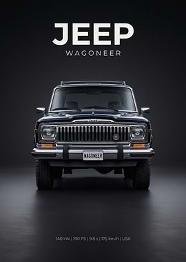 Jeep Wagoneer Retro Poster