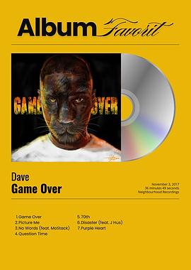Dave Game Over Album Cover