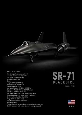 SR-71 Blackbird Aircraft Poster