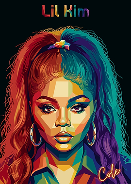 Lil Kim Pop Art Portrait