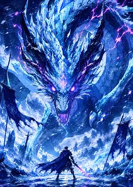 Ice Dragon vs Knight