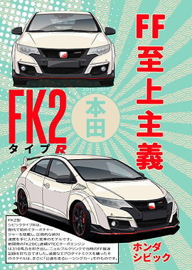 Honda Civic Type R FK2 Poster