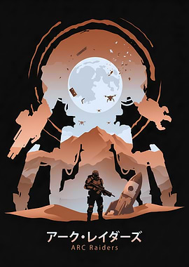 Sci-fi Soldier and Mech Landscape