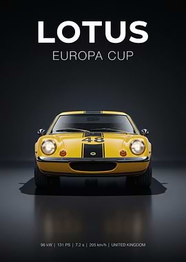 Yellow Lotus Europa Cup Car