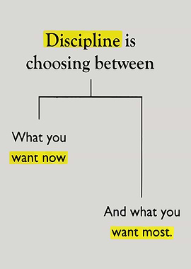 Discipline is choosing what you want most