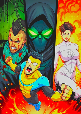 Invincible and allies in action