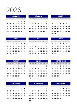 2026 French Calendar