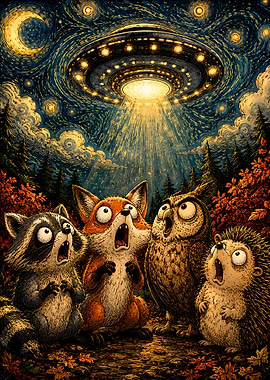 Animals React to UFO Abduction