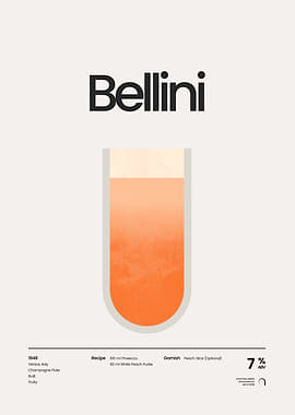 Bellini Cocktail Poster