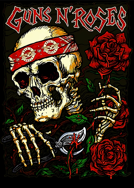 Guns N' Roses Skull and Roses