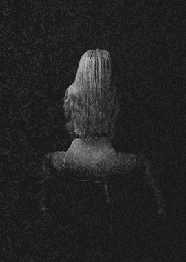 Woman with long blonde hair