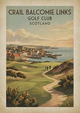 Crail Balcomie Golf Club Scotland Poster