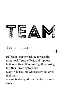 Team Definition Poster