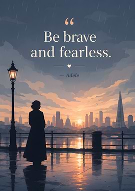 Inspirational Cityscape with Quote