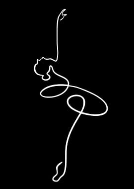 Ballet Dancer Line Art