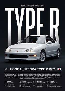 Honda Integra Type R DC2 Poster