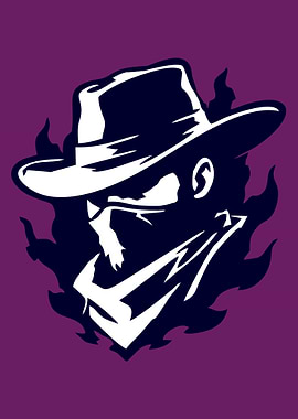 Mysterious Figure in Fedora and Scarf