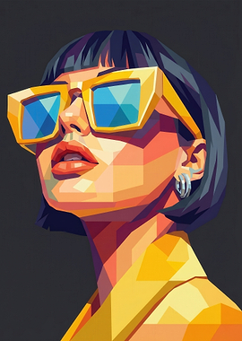 Woman with Yellow Sunglasses