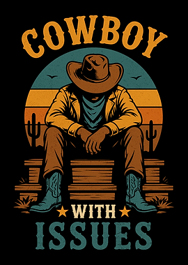 Cowboy With Issues Vintage Western Design