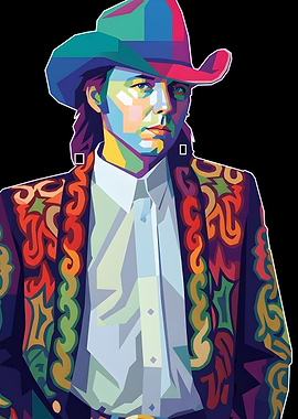 Dwight Yoakam Pop Art Cowboy Portrait